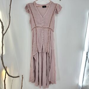 Vici dusty rose boho dress